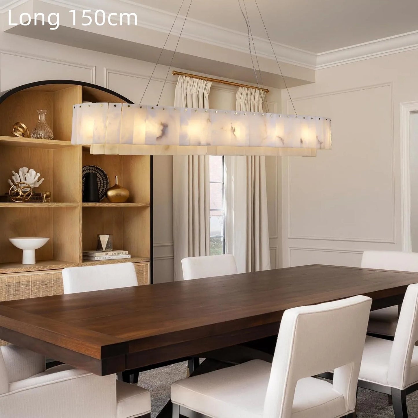 The Seville Alabaster Stone Chandelier – Tiered & Linear Series - Nuovo Luxury - Lighting