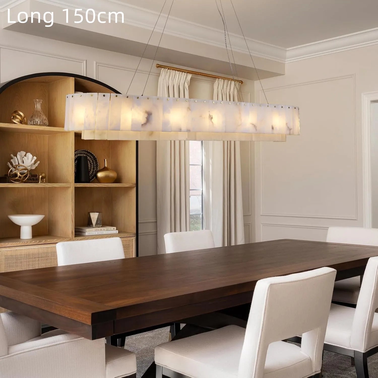 The Seville Alabaster Stone Chandelier – Tiered & Linear Series - Nuovo Luxury - Lighting