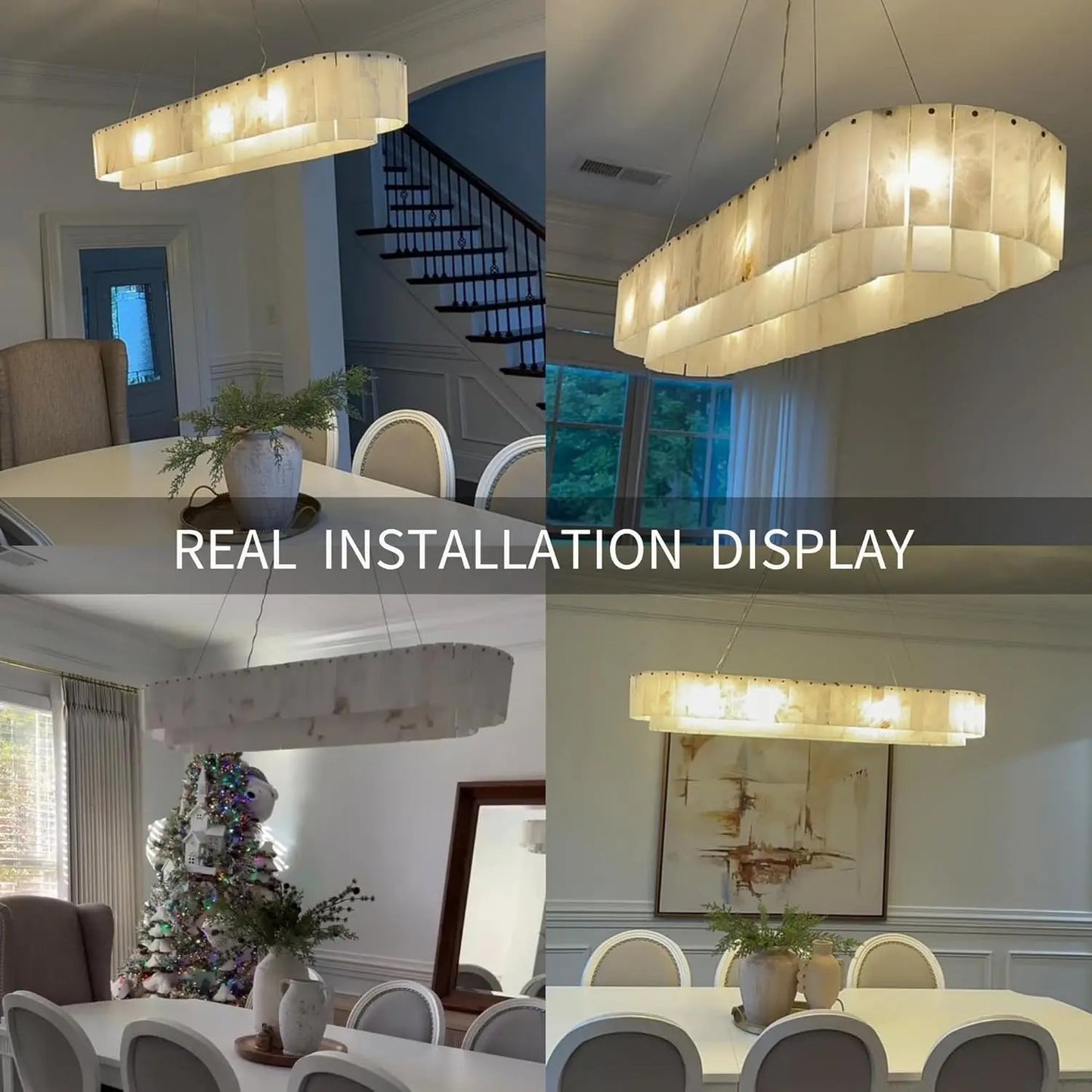 The Seville Alabaster Stone Chandelier – Tiered & Linear Series - Nuovo Luxury - Lighting