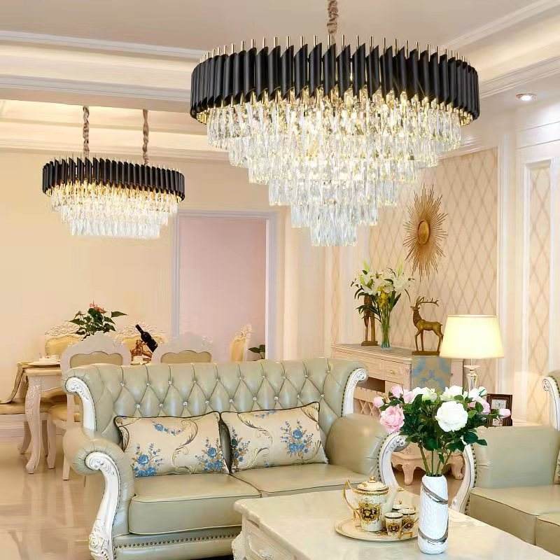 Vienna Luxe Crystal Chandelier – Black & Gold Edition (60cm / 75cm) - Nuovo Luxury - Chandeller