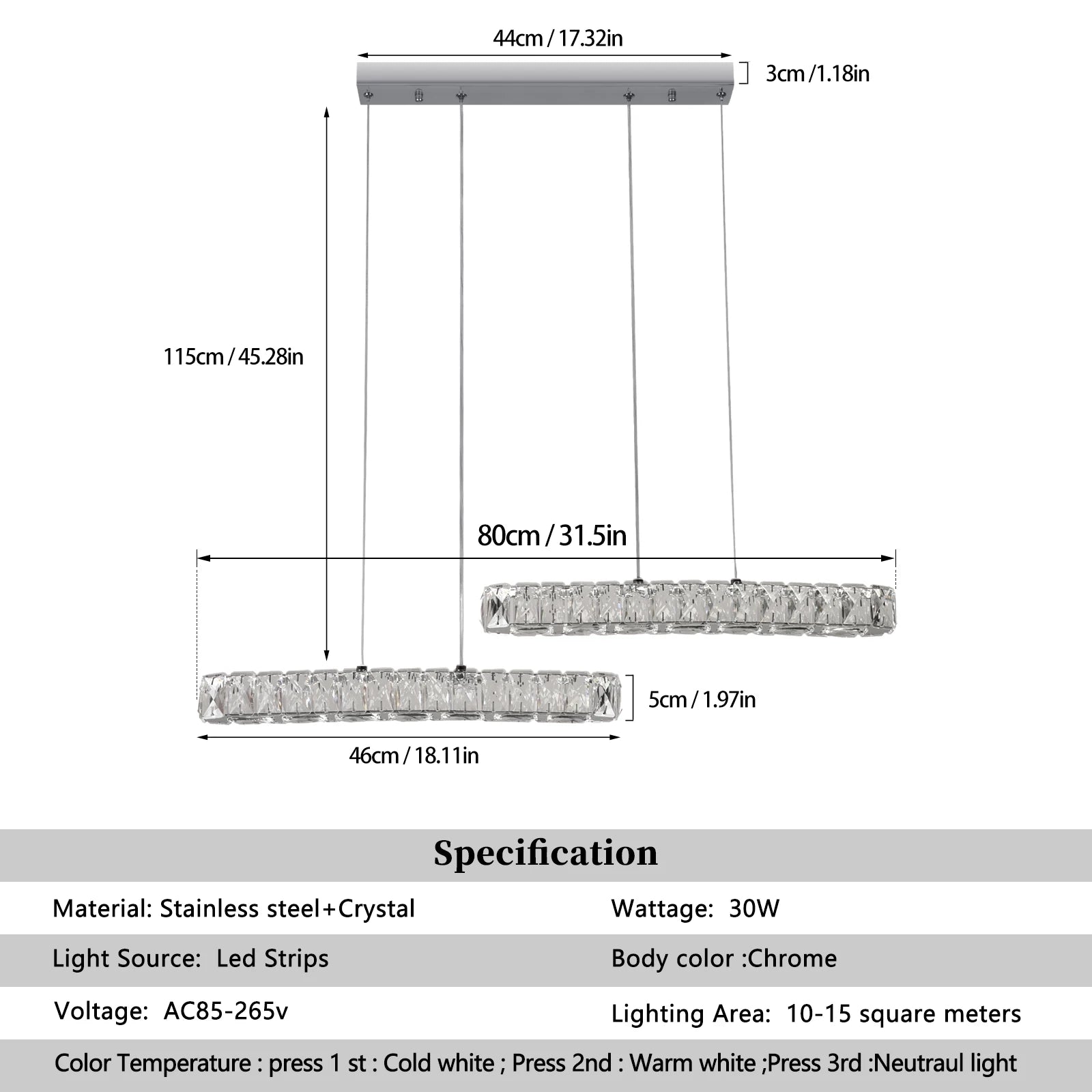 Vienna Signature Crystal Pendant – Modern Linear Ceiling Light - Nuovo Luxury - 