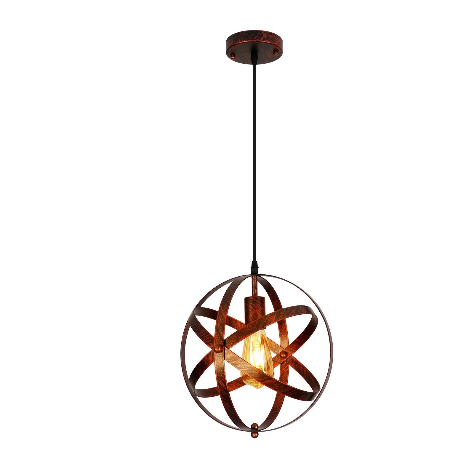 Vintage Orb Metal Pendant Light 30cm – Ceiling Pendant - Nuovo Luxury - Chandeller