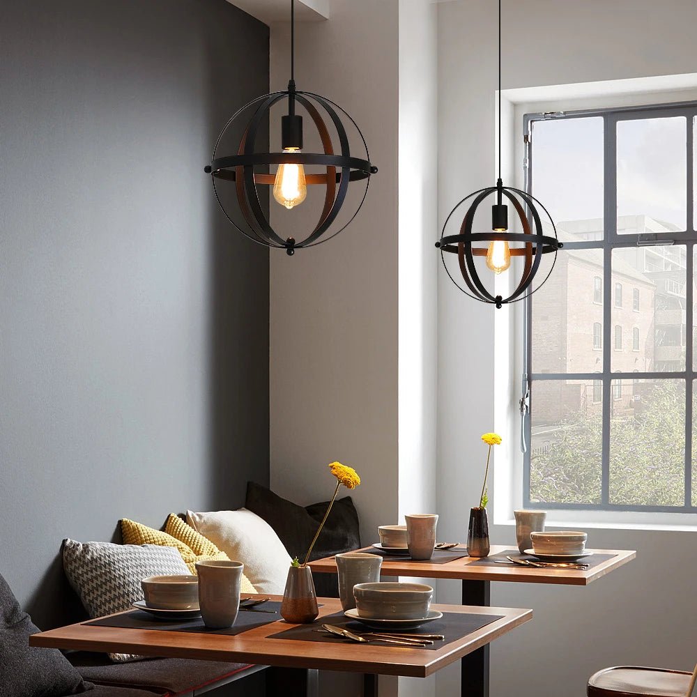 Vintage Orb Metal Pendant Light 30cm – Ceiling Pendant - Nuovo Luxury - Chandeller
