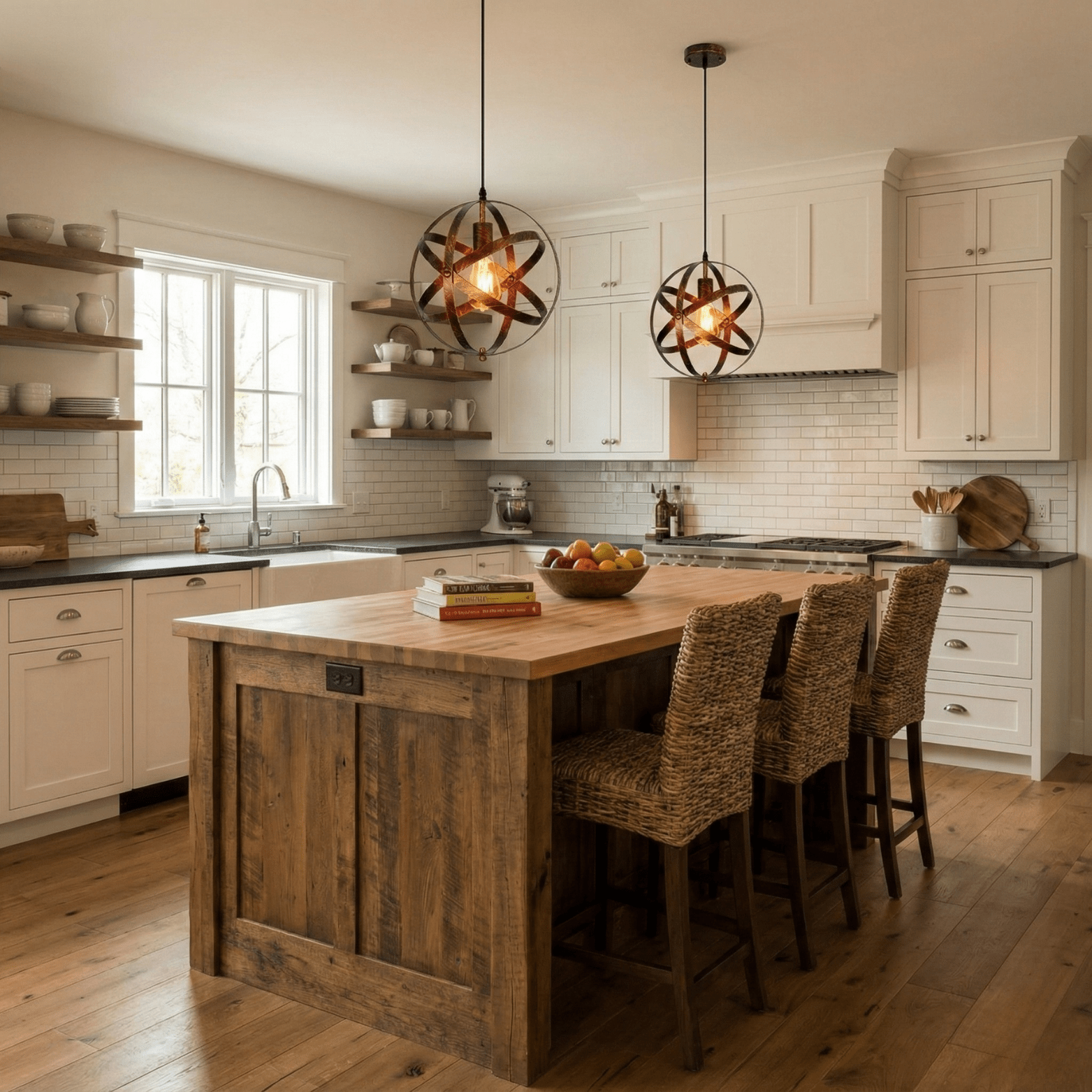 Vintage Orb Metal Pendant Light 30cm – Ceiling Pendant - Nuovo Luxury - Chandeller