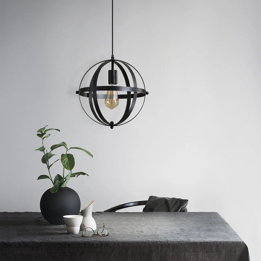 Vintage Orb Metal Pendant Light 30cm – Ceiling Pendant - Nuovo Luxury - Chandeller