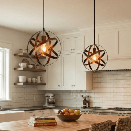 Vintage Orb Metal Pendant Light 30cm – Ceiling Pendant - Nuovo Luxury - Chandeller