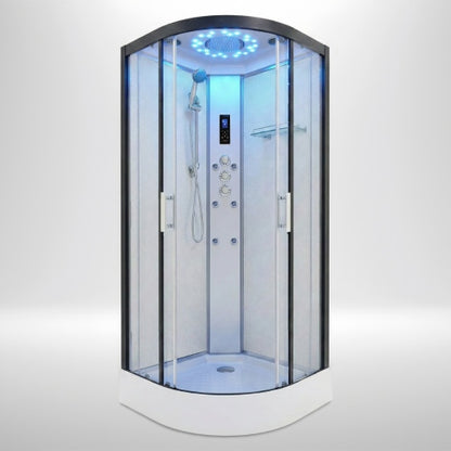 Platinum Shower Cabin 1000x1000mm - Black Frame / Clear Glass