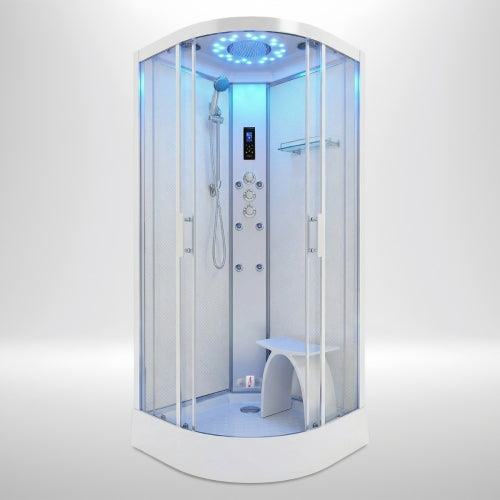 Platinum Steam Shower 1000x1000mm - Chrome Frame / Clear Glass