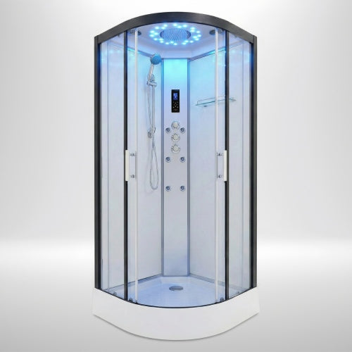 Platinum Shower Cabin 1000x1000mm - Black Frame / Clear Glass