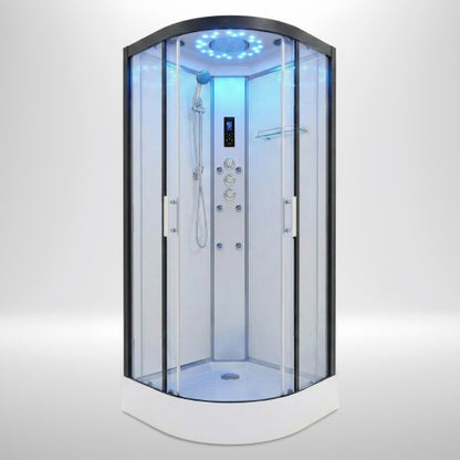Platinum Shower Cabin 900x900mm - Black Frame / Clear Glass
