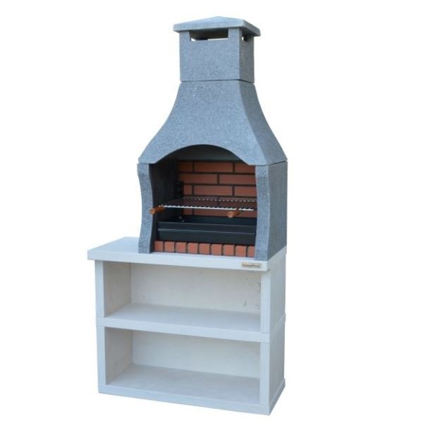 XclusiveDecor Firenze Charcoal Barbecue Grill with Side Table - Nuovo Luxury - Charcoal Barbecue Grill