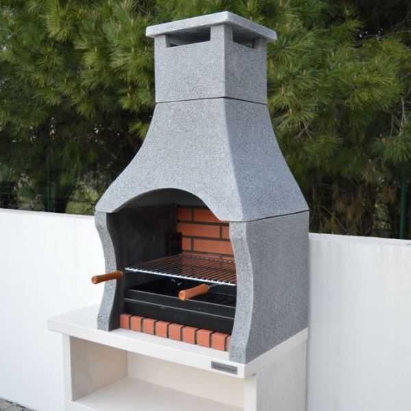 XclusiveDecor Firenze Charcoal Barbecue Grill with Side Table - Nuovo Luxury - Charcoal Barbecue Grill