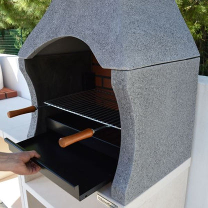 XclusiveDecor Firenze Charcoal Barbecue Grill with Side Table - Nuovo Luxury - Charcoal Barbecue Grill