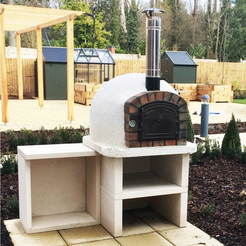 XclusiveDecor Premier Wood Fired Pizza Oven with Stand and Side Table - Nuovo Luxury - Wood Fire Pizza Oven