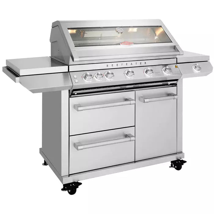 BeefEater 7000 Series Premium 5 Burner BBQ & Side Burner & Trolley - Nuovo Luxury