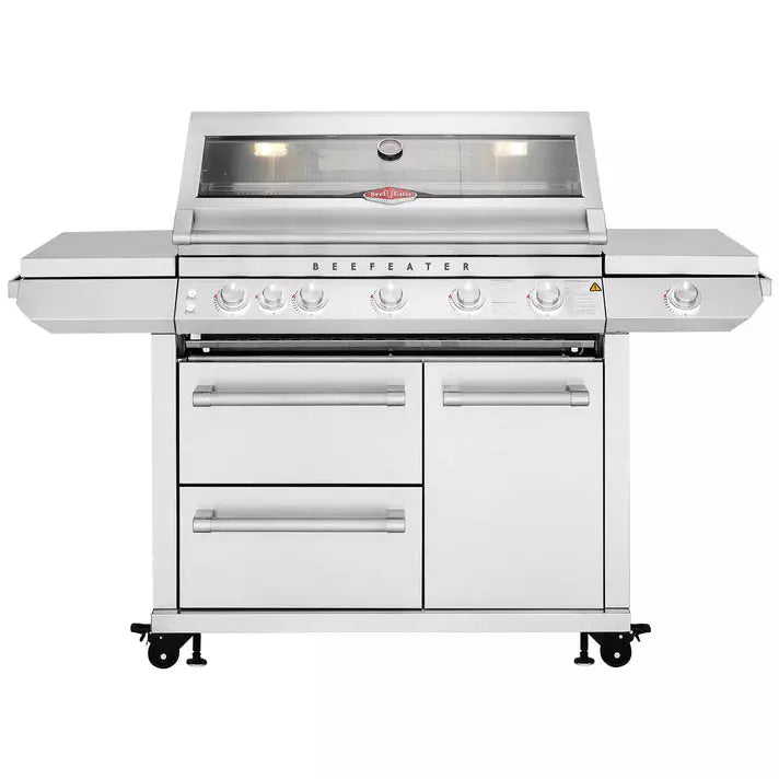 BeefEater 7000 Series Premium 5 Burner BBQ & Side Burner & Trolley - Nuovo Luxury