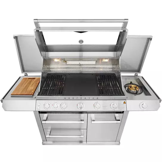 BeefEater 7000 Series Premium 5 Burner BBQ & Side Burner & Trolley - Nuovo Luxury