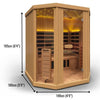 GH Vision T3 3-Person Low EMF Full Spectrum Infrared Sauna - Nuovo Luxury