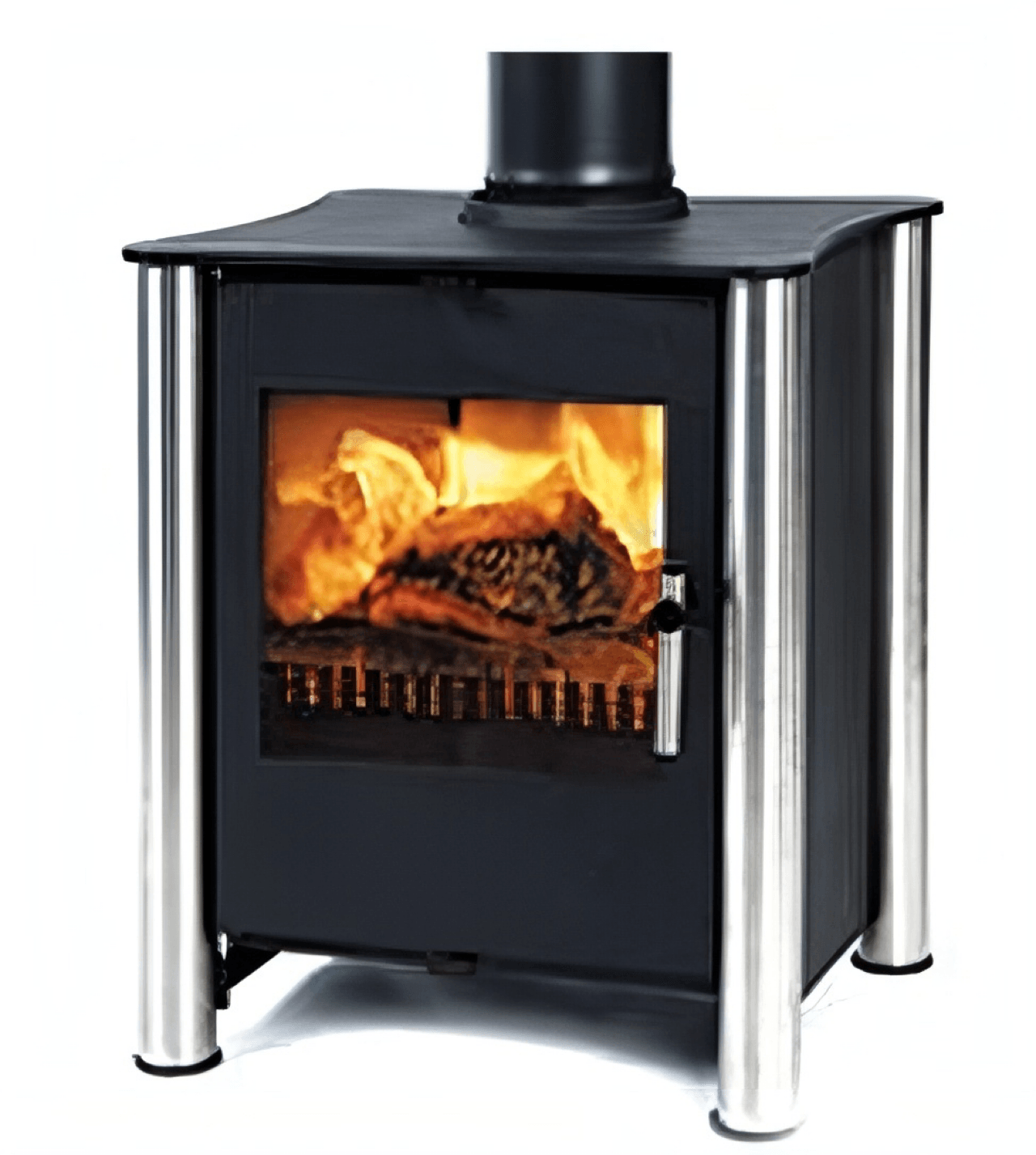 Esse 525 Wood Burning / Multi-Fuel Stove w/ Stainless Steel Legs - Nuovo Luxury