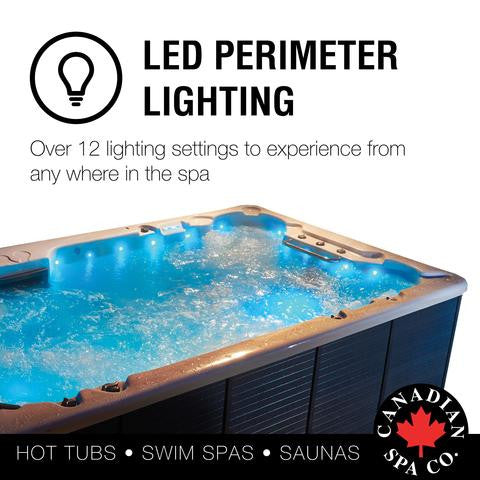 Canadian Spa 13ft Swim Spa 15HP-Jet 3-Person St Lawrence XSport - Nuovo Luxury