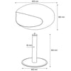 Cocoon Pedestal Smokeless Bioethanol Fire Matte Black with Steel Pedestal