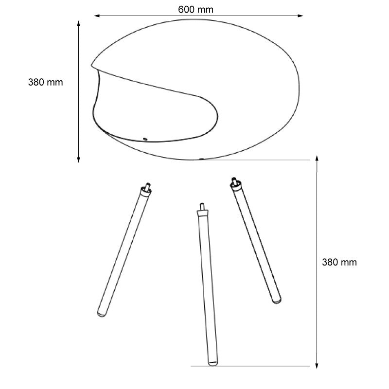Cocoon Terra Smokeless Bioethanol Fire Matte Black with Steel Legs - Nuovo Luxury - Cocoon Fireplace