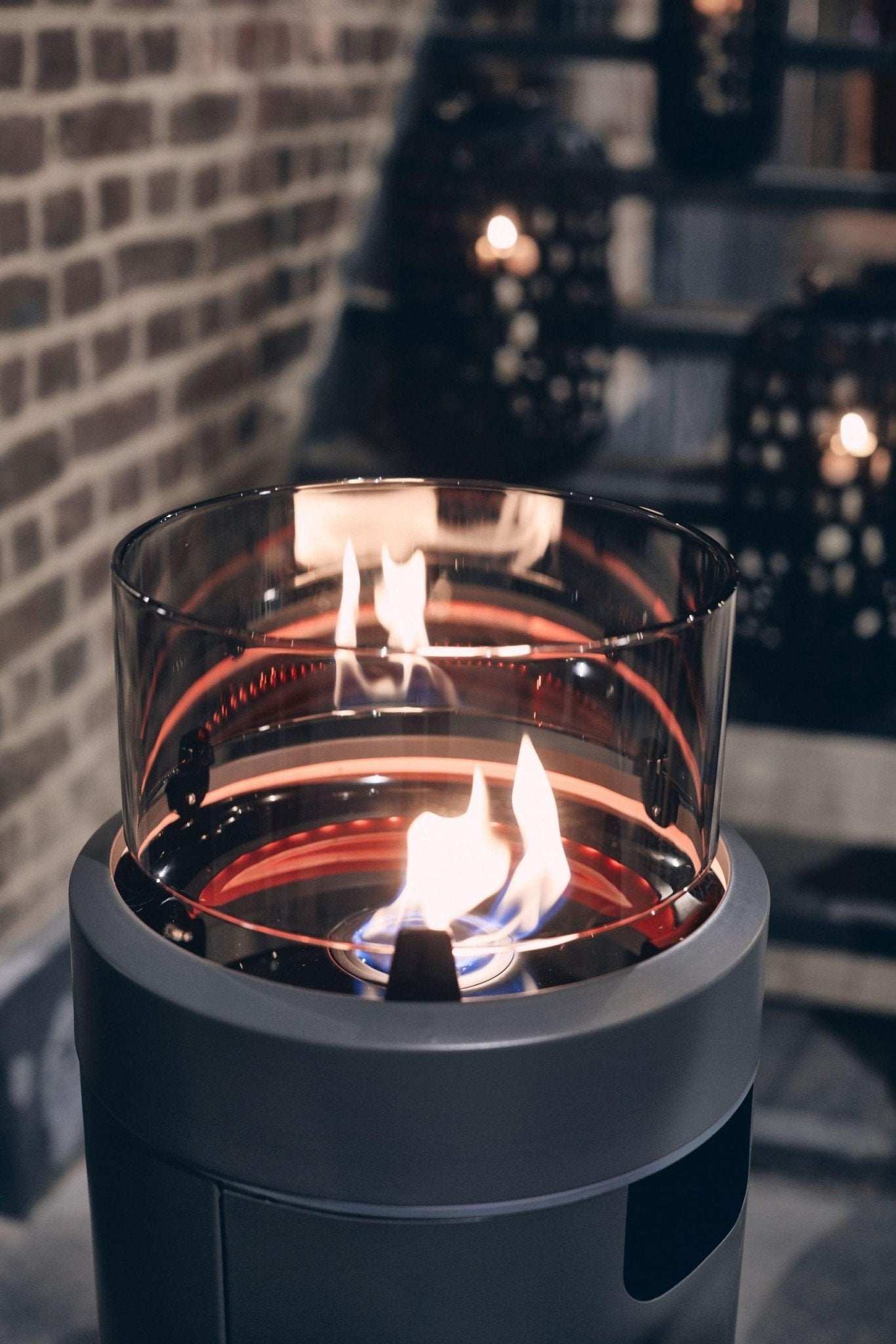 Enders® Large Grey NOVA LED FLAME - Nuovo Luxury - Patio Heater