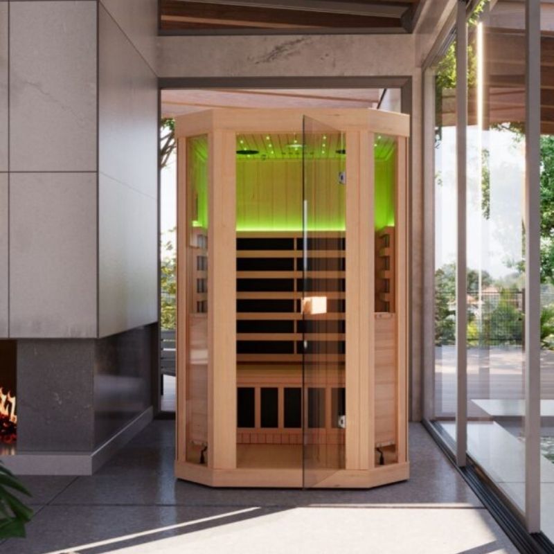 GH Vision T2 2 - Person Low EMF Full Spectrum Infrared Sauna - Nuovo Luxury - Indoor Infrared Sauna