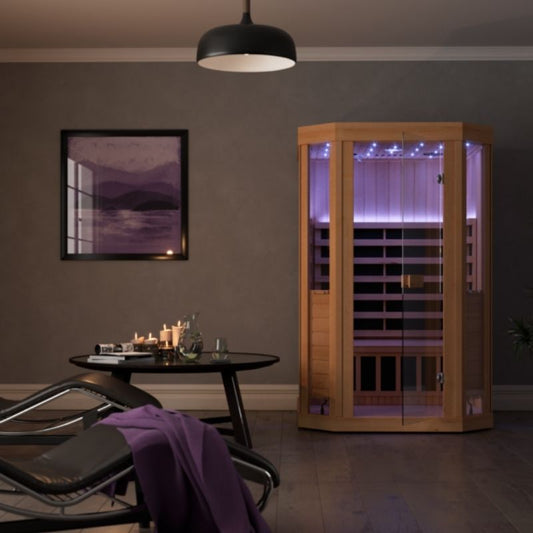 GH Vision T2 2 - Person Low EMF Full Spectrum Infrared Sauna - Nuovo Luxury - Indoor Infrared Sauna