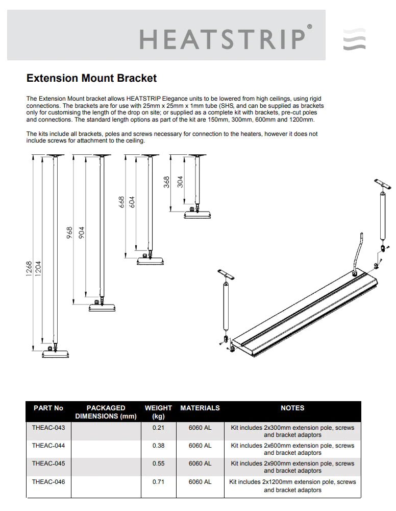 Heatstrip Elegance Energy Efficient Patio Heater 2400W w/ Remote - Nuovo Luxury - Patio Heater