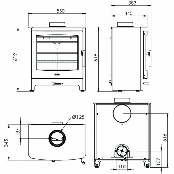 Heta Ambition 5 Wood Burning Stove - Nuovo Luxury - Stove