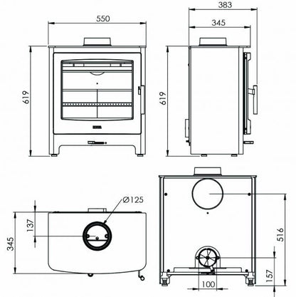Heta Ambition 5 Wood Burning Stove - Nuovo Luxury - Stove
