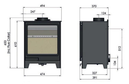 Hunter Herald Allure 05 Wood Burning Ecodesign Stove - Nuovo Luxury - Wood Stove