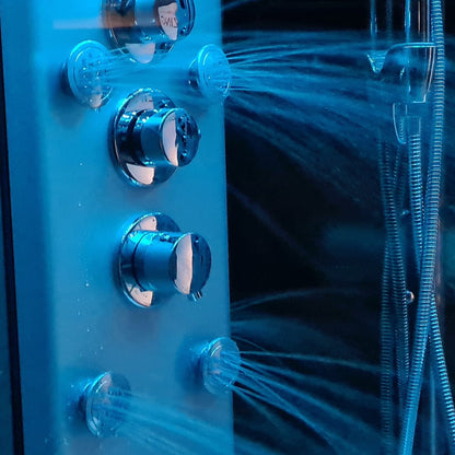 Insignia Platinum Black Framed 2 - Person Steam Shower Cabin 1400 x 900 - Nuovo Luxury - Steam Shower