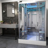 Insignia Platinum Chrome Framed Rectangular Twin Steam Shower Cabin 1400 x 900 - Nuovo Luxury - Steam Shower