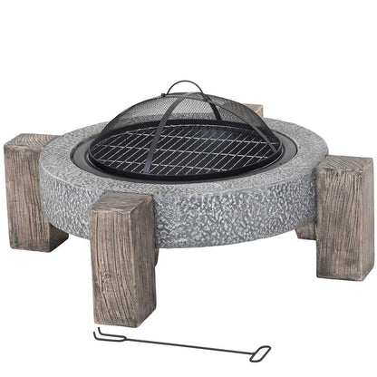Lifestyle Calida MGO Fire Pit With Removable Grill - Nuovo Luxury - Fire Pit