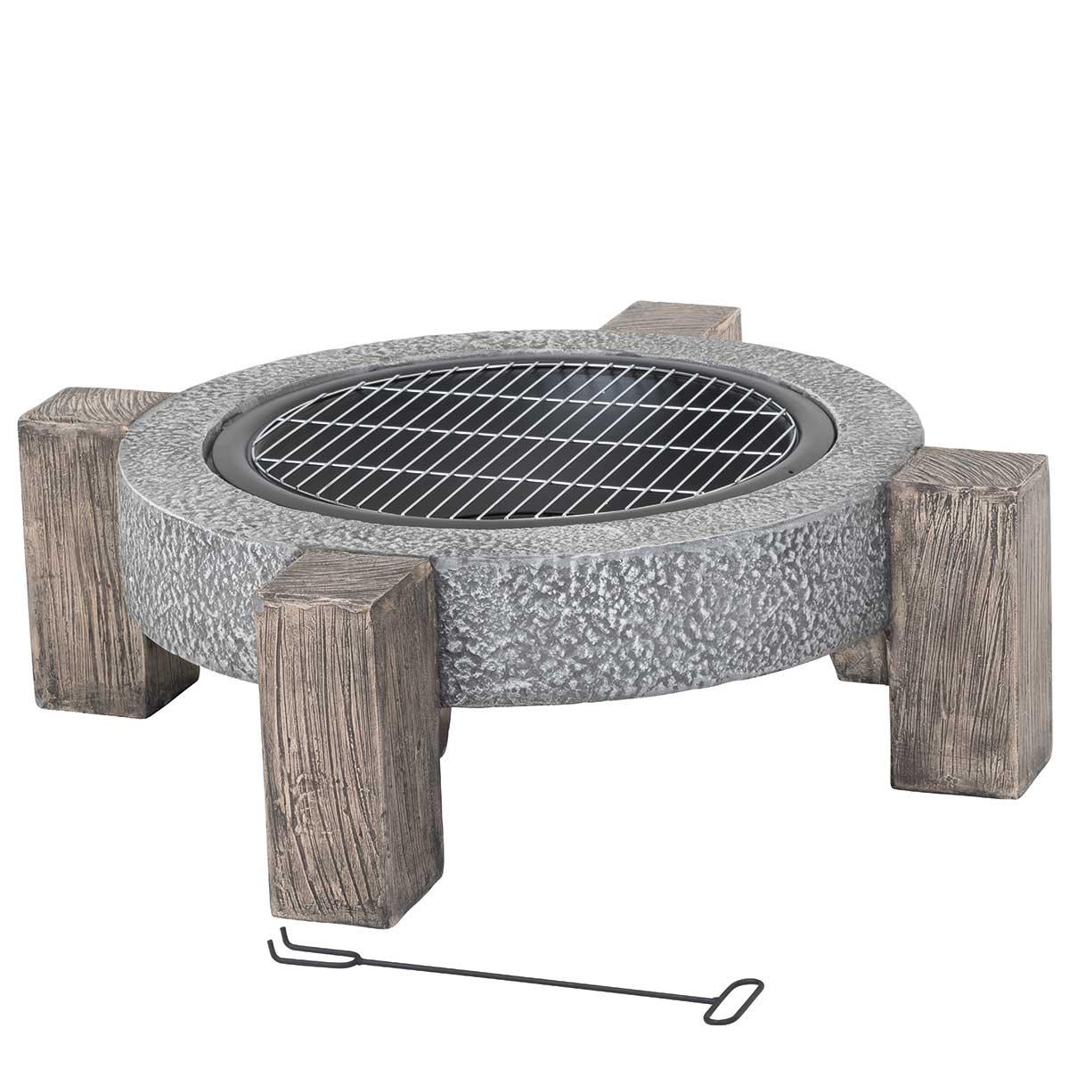 Lifestyle Calida MGO Fire Pit With Removable Grill - Nuovo Luxury - Fire Pit