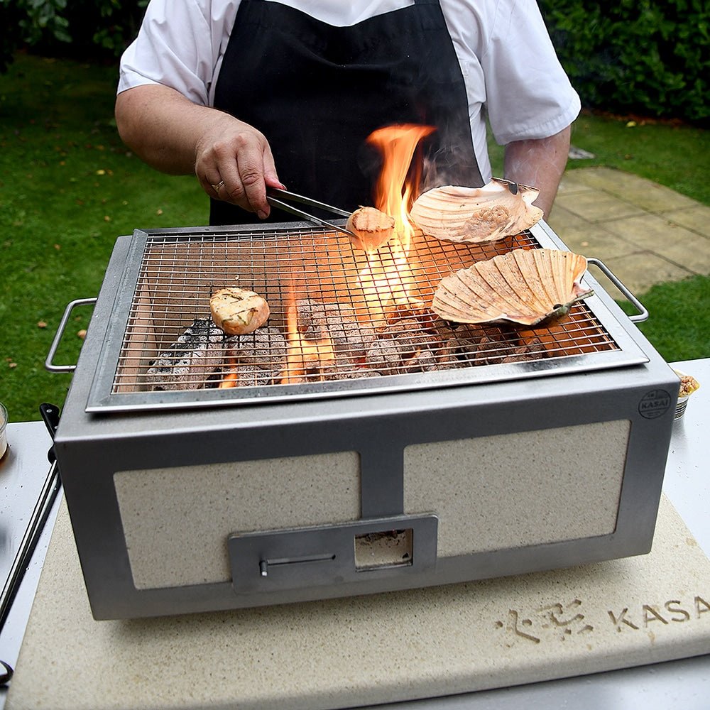 Medium Wide Kasai Konro BBQ Grill V2 - Nuovo Luxury - Charcoal Barbecue Grill