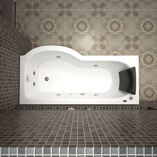 Milan Whirlpool P Shape Bath - Nuovo Luxury - Whirlpool Bathtub