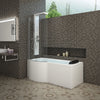 Milan Whirlpool P Shape Bath - Nuovo Luxury - Whirlpool Bathtub