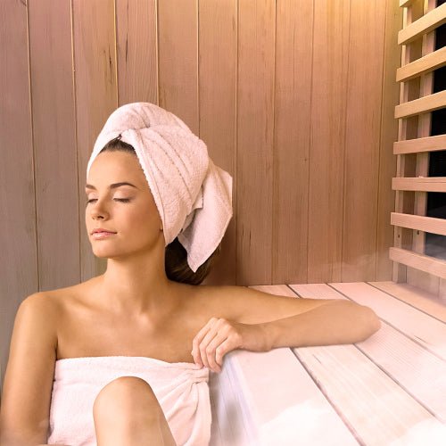 Outdoor Hybrid - Heating 4 Person Infrared & Electric Stove Sauna 2m x 2m - Nuovo Luxury - Outdoor Sauna