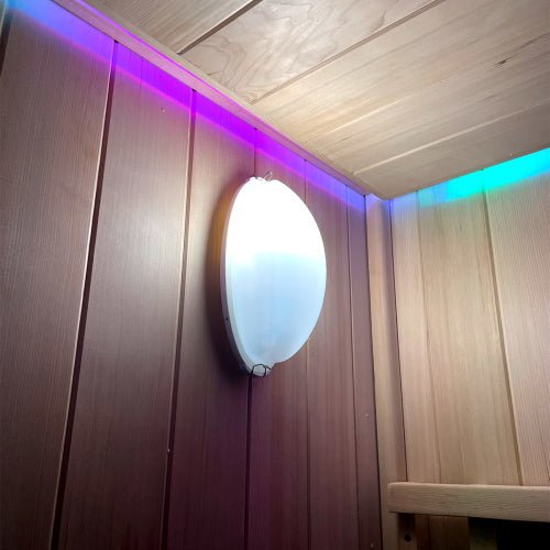 Outdoor Hybrid - Heating 4 Person Infrared & Electric Stove Sauna 2m x 2m - Nuovo Luxury - Outdoor Sauna