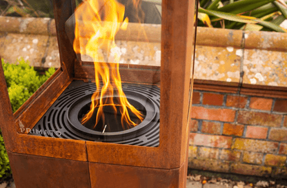 Qube Corten Steel Pellet Patio Heater - Nuovo Luxury - Pellet Heater