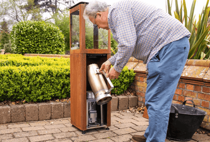 Qube Corten Steel Pellet Patio Heater - Nuovo Luxury - Pellet Heater