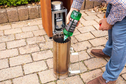 Qube Corten Steel Pellet Patio Heater - Nuovo Luxury - Pellet Heater